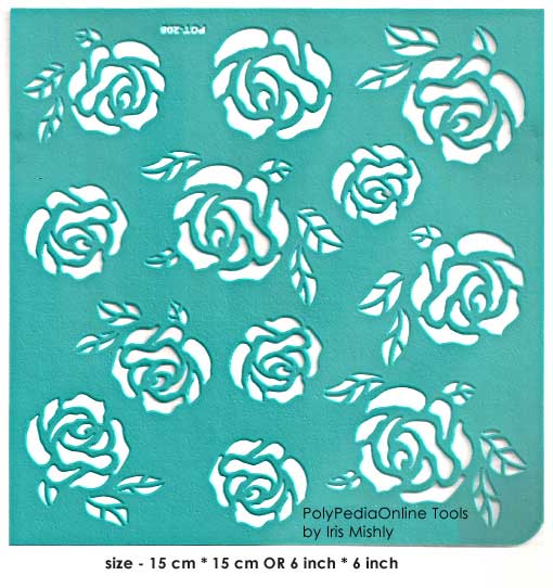 Cabbage Rose Craft Stencil 5.5 X 5.5